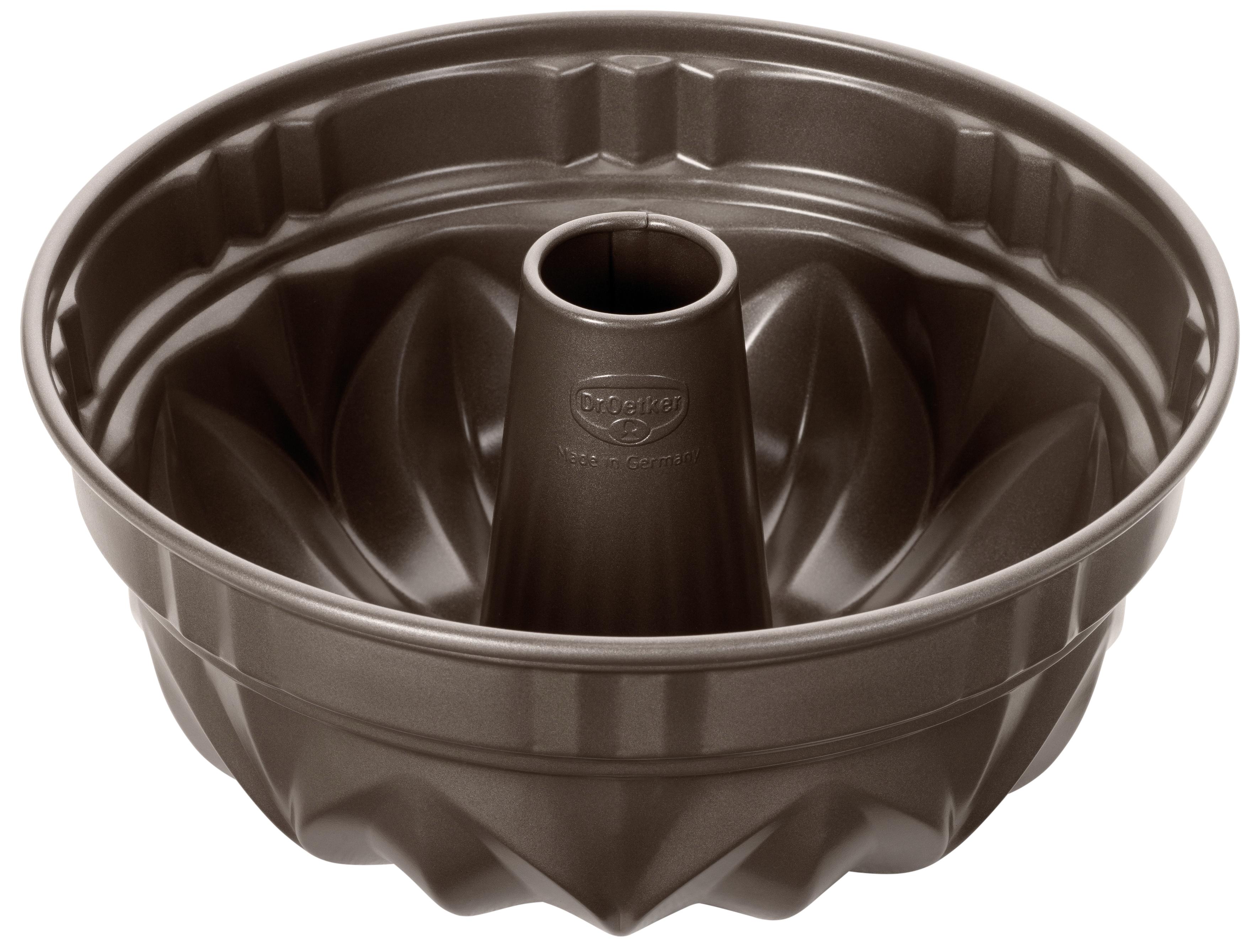 Gugelhupfform 4700 Rund DxH: 25x12 cm Antihaftbeschichtet - Braun, Metall (25/12cm) - Dr.Oetker