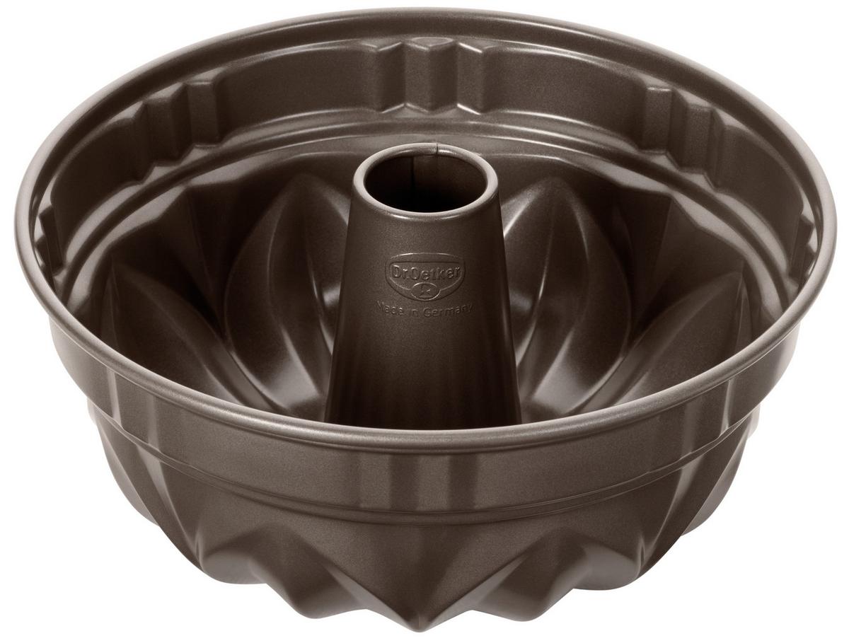 Gugelhupfform 4700 Rund Dxh: 25x12 Cm Antihaftbeschichtet - Braun, Metall (25/12cm) - Dr.Oetker