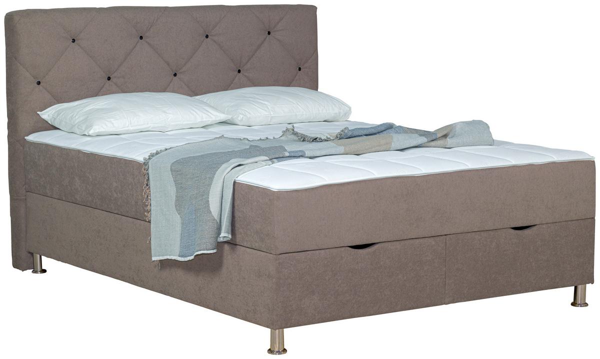 Box-ágy Black Diamond - világosbarna, Design, textil (180/200cm) - Modern Living