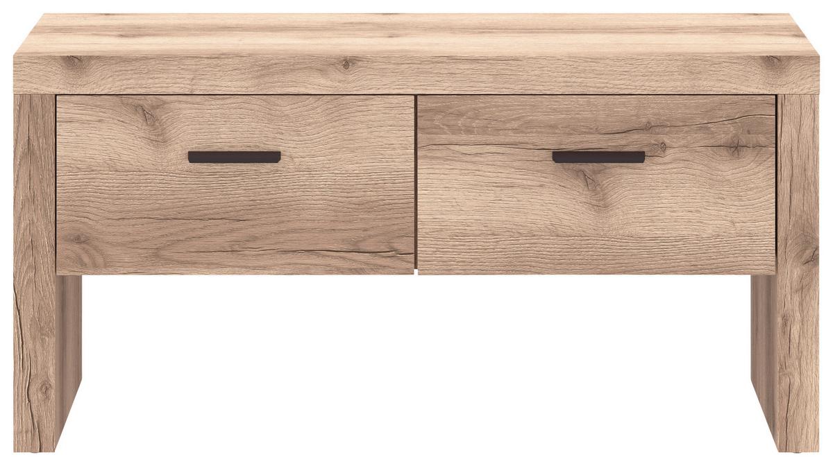 Garderobenbank Vancouver B: 91 Cm 2 Schubladen Eichef. - Eichefarben, MODERN, Holzwerkstoff (91/45/38cm)