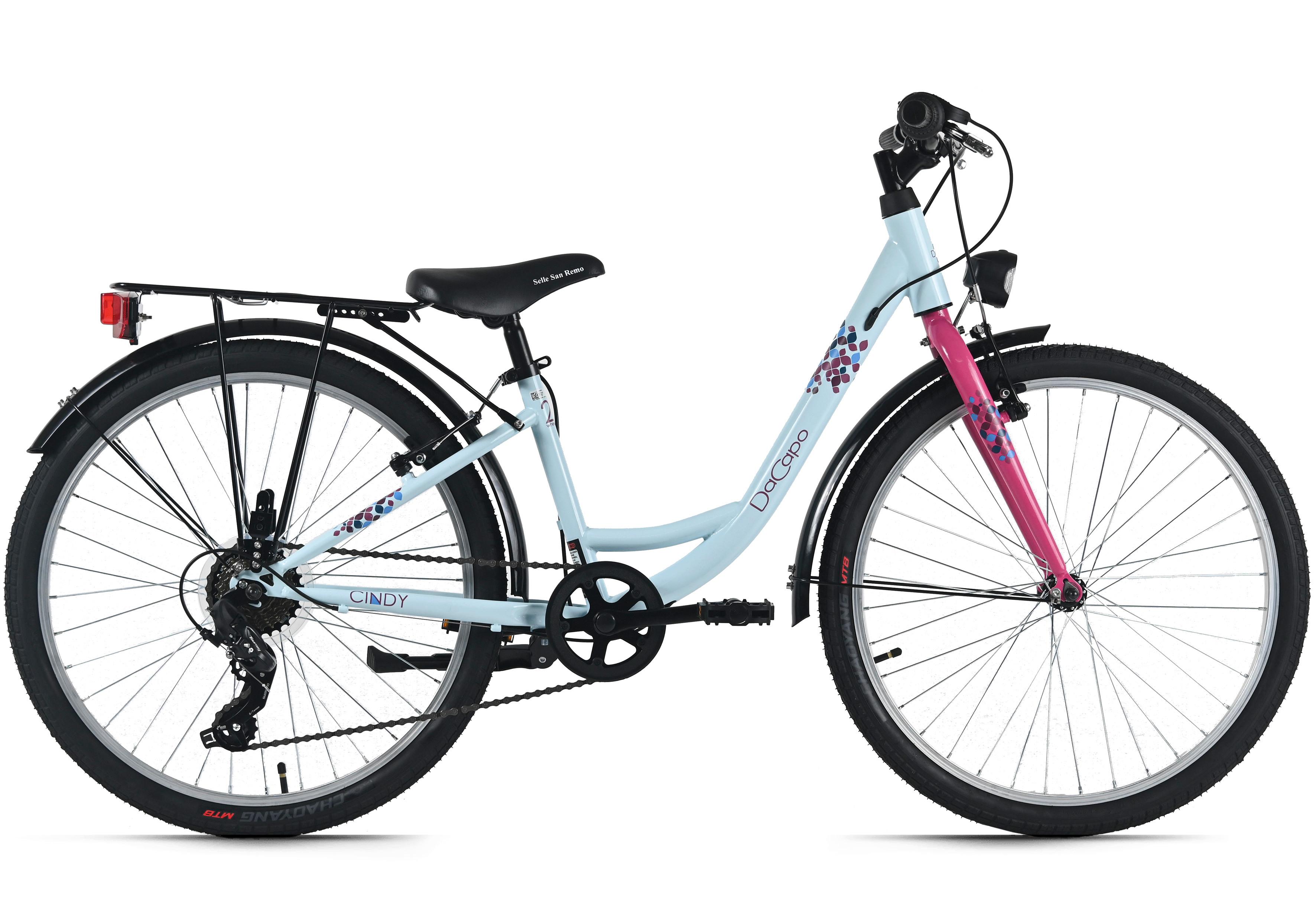 DaCapo Kinderfahrrad Cindy blau - Blau, Basics, Metall (25/140/60cm)