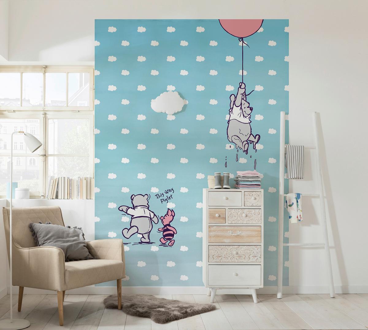FOTOTAPETE Winnie Pooh Piglet - Design, Papier (184/254cm)