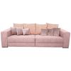 Veľká pohovka ROSE ružová - čierna/ružová, Modern, textil/plast (262/85/111cm)