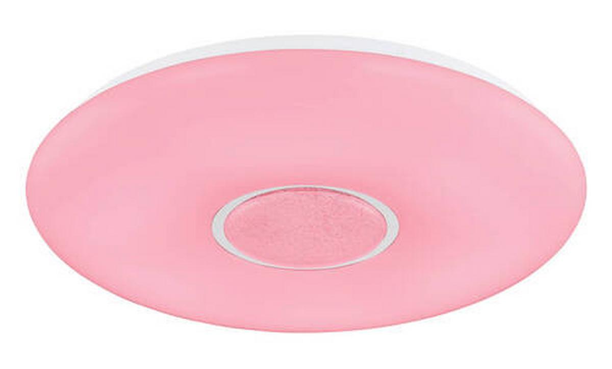 LED-Deckenleuchte Ø 48,5 cm, Timerfunktion und Farbwechsler - Klar/Opal, Design, Glas/Kunststoff (48,5/7,2cm) - Globo