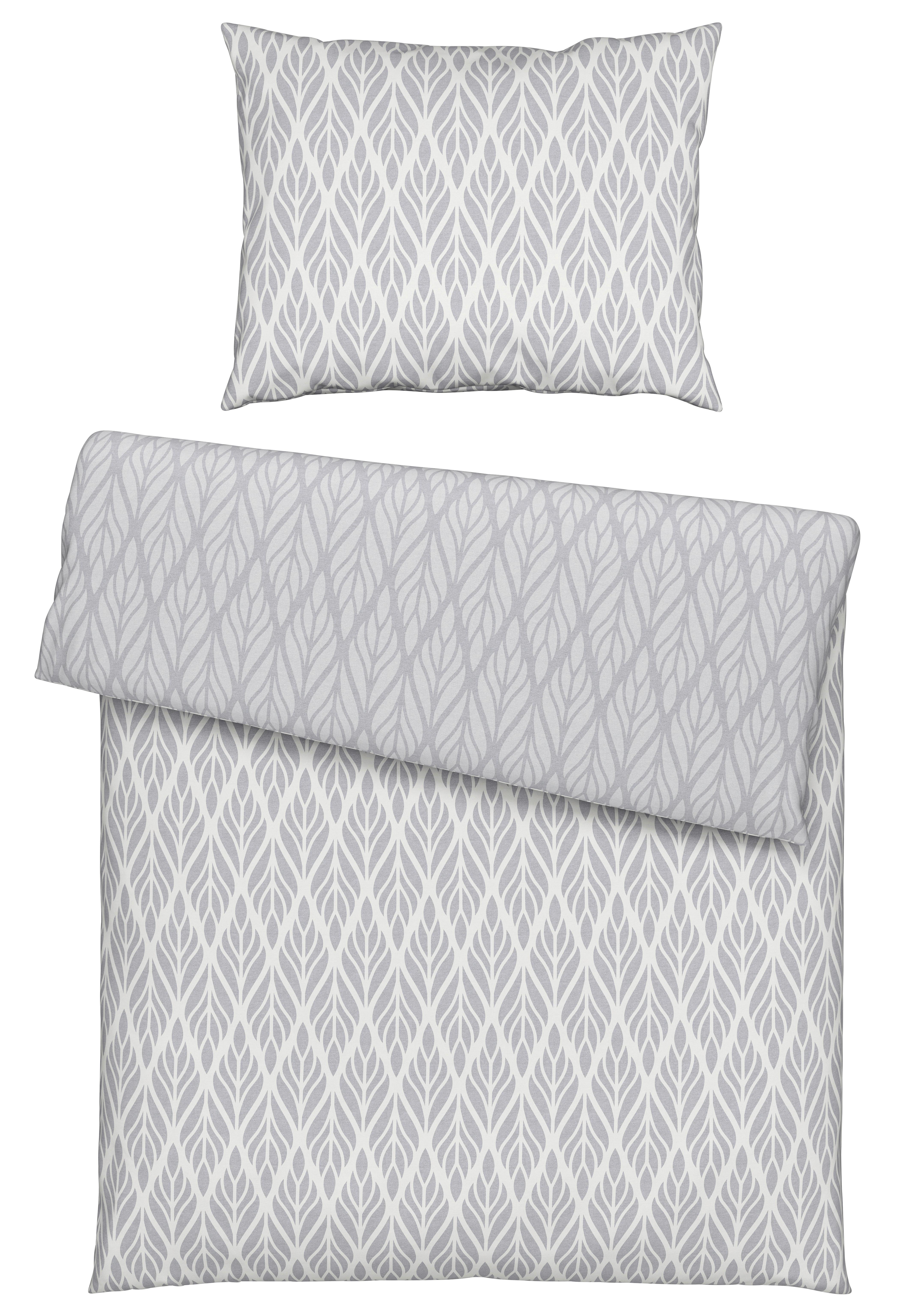 Bettwäsche Olina - Silberfarben, KONVENTIONELL, Textil (140/200cm) - Ondega