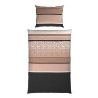BETTWÄSCHE MARLENE - Anthrazit/Beige, MODERN, Textil - Luca Bessoni
