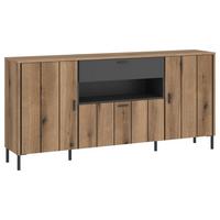 Široká komoda SHIRLEY - čierna, Konventionell, kov/kompozitné drevo (173,2/84,8/40cm)