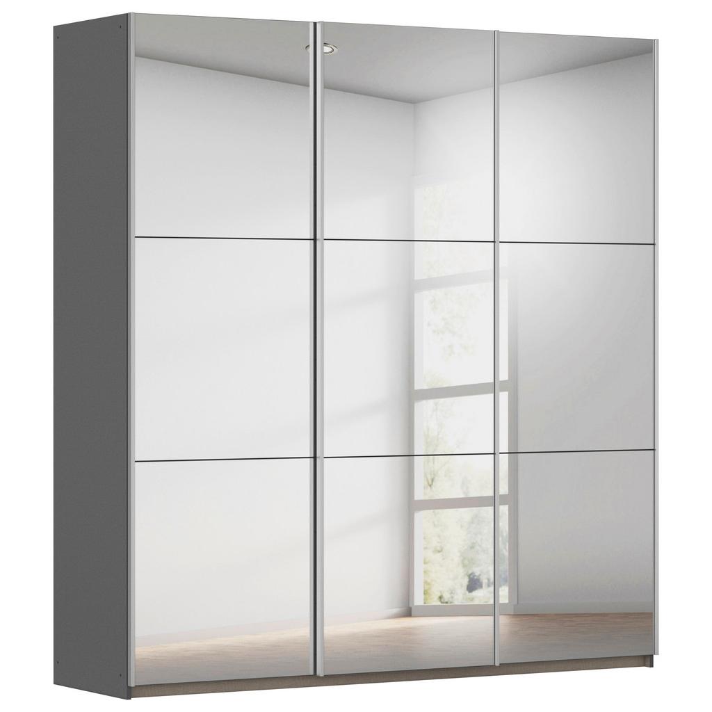 SCHWEBETÜRENSCHRANK Berny, Grau B: 196 cm