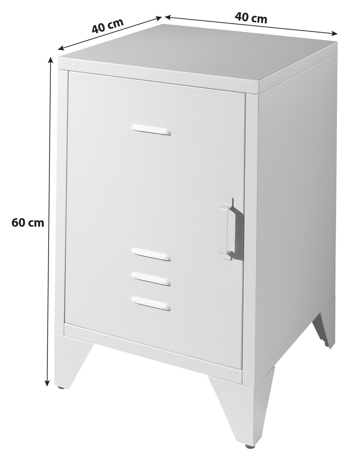 Nachtkästchen Bronxx Grün B: 40 Cm - Grün, MODERN, Metall (40/60/40cm) - MID.YOU
