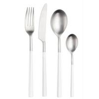 sada príborov HIVE - biela/farba ušľachtilej ocele, Basics, kov/plast - Pintinox