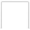 Duschvorhangstange Silber 2 Eckverbindungen L: 91 cm - Silberfarben, Metall (91cm)