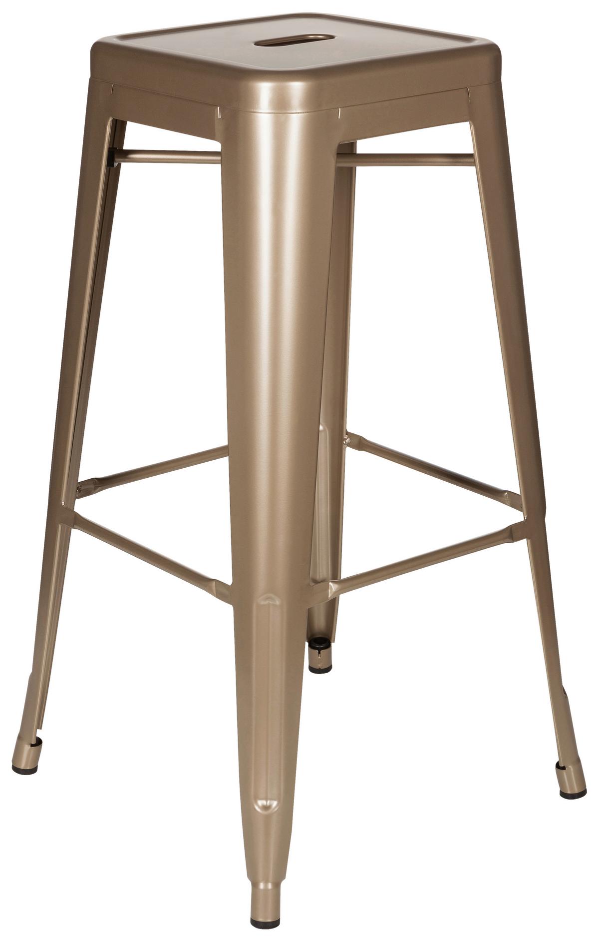 Barhocker Vantaggio High Stapelbar Champagner - Champagner, Basics, Metall (44/77/44cm) - MID.YOU