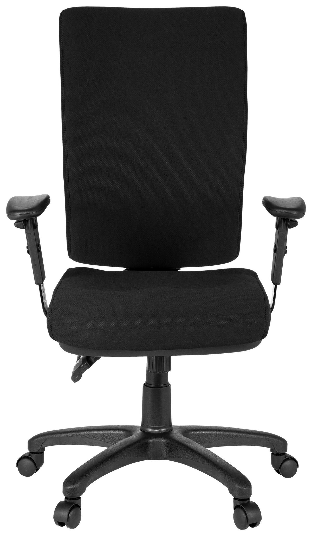 Bürostuhl Zenit High Schwarz Bis 120 Kg - Schwarz, Basics, Kunststoff/Textil (56/130/45cm) - MID.YOU