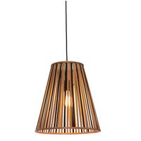 Hängeleuchte Merapi Naturfarben/Schwarz B: 40 cm - Schwarz/Naturfarben, Trend, Holz (40/40/42cm) - Good & Mojo