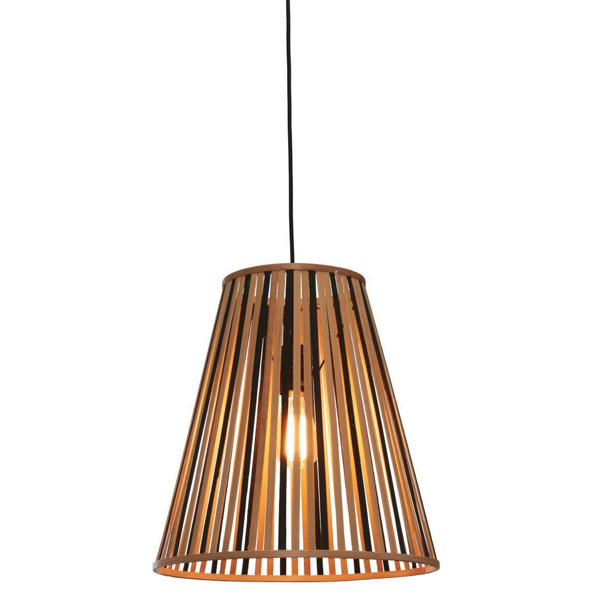 Hängeleuchte Merapi Naturfarben/Schwarz B: 40 cm