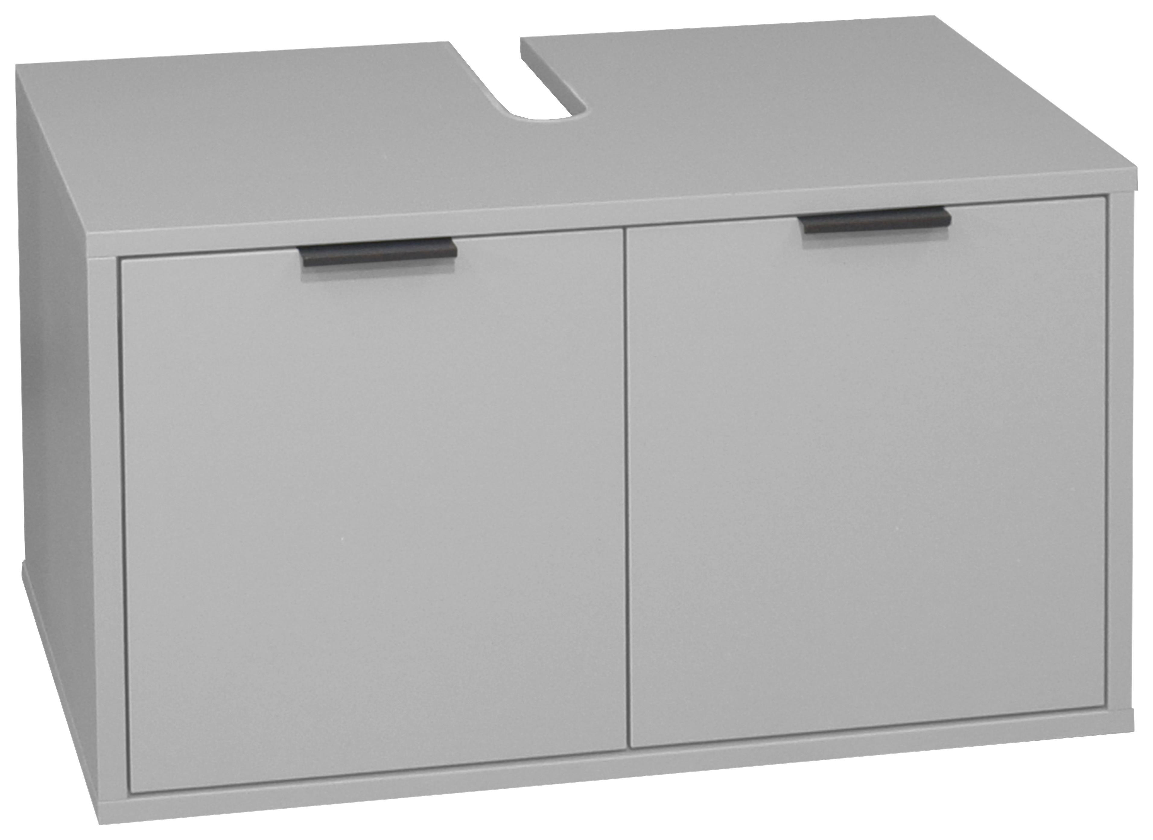 Waschbeckenunterschrank Bonnie Grau, B: 71 cm - Grau, MODERN, Holzwerkstoff (71/45/45cm) - Livetastic