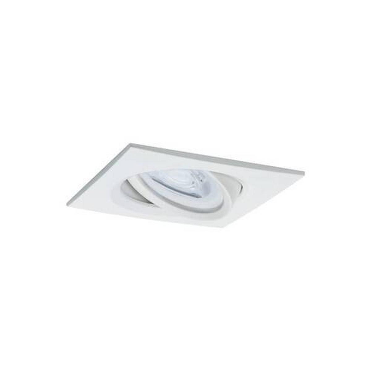 LED-Deckenleuchte L: 8,4 cm, 1-Flammig, Rechteckig - Alufarben/Weiß, Basics, Metall (8,4/8,4cm) - Paulmann