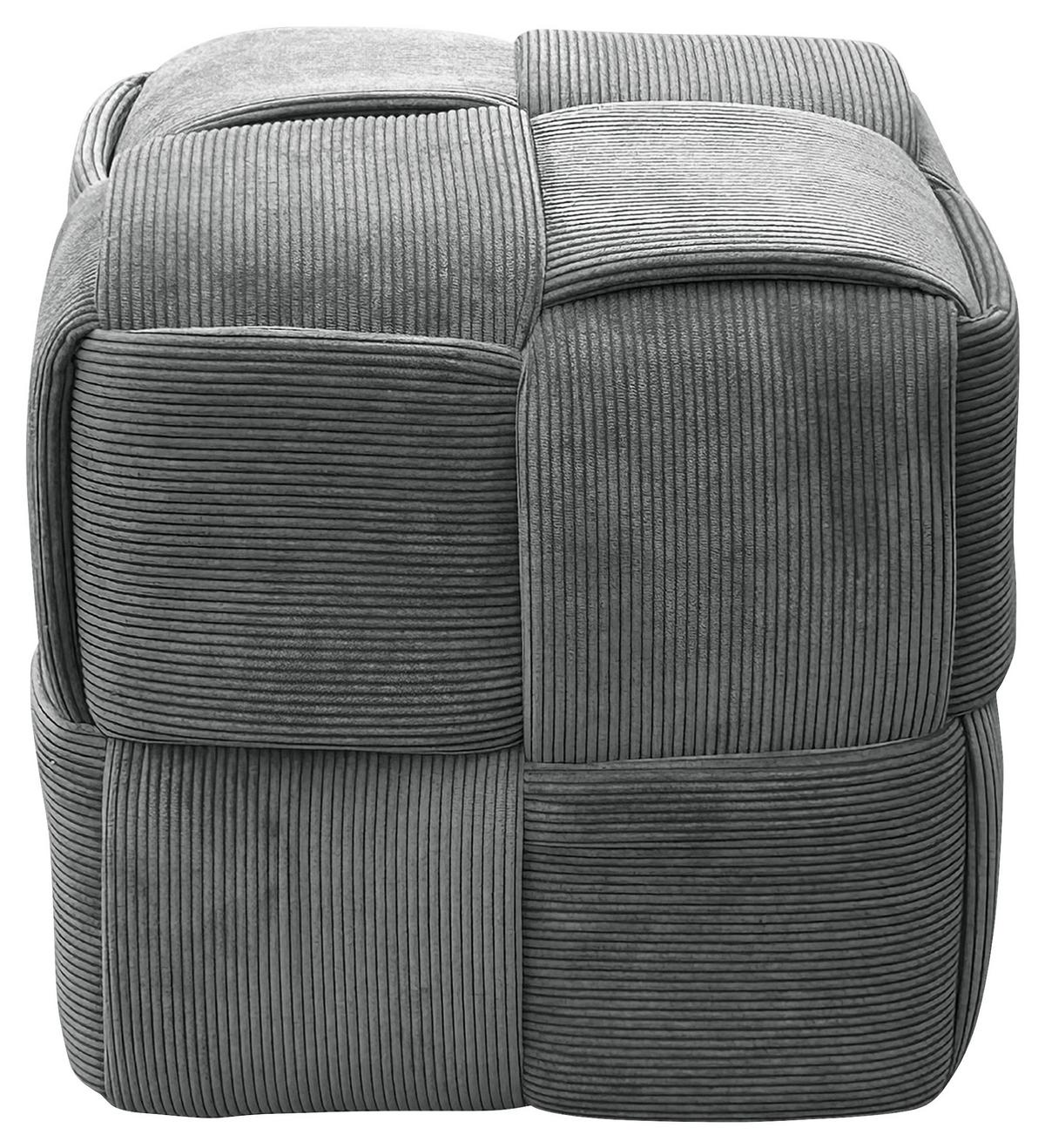 Pouf Urban Grau Gepolstert - Grau, Design, Textil (40/41/40cm) - MID.YOU