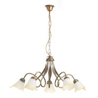 Kronleuchter 4250/5b - Bronzefarben, KONVENTIONELL, Glas/Metall (75/82cm)