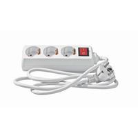 Steckdosenleiste 3-fach 140 Cm Weiß Mit Kontrollschalter - Weiß, KONVENTIONELL, Kunststoff (140cm) - Ondega