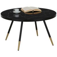 Konferenční stolek černá/zlatá P:80cm - měděné barvy/černá, Moderní, kov/sklo (80/45cm) - Mömax