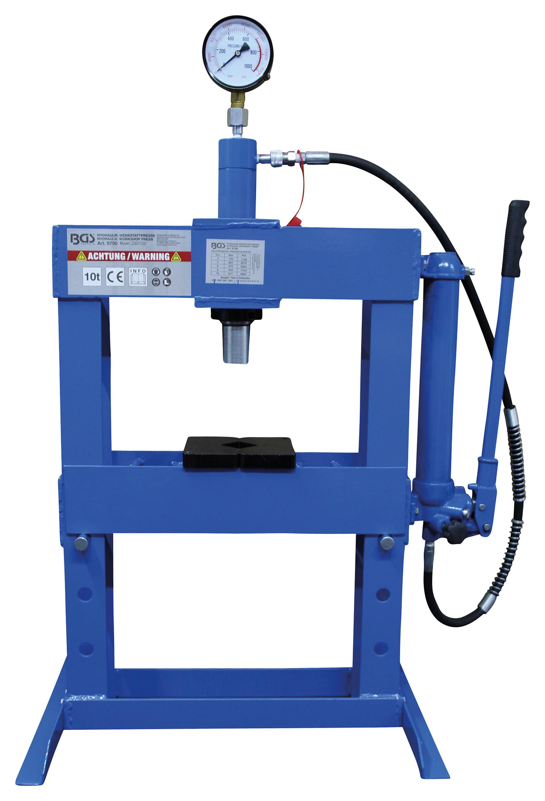 Hydraulik-werkstattpresse 9790 - Blau, Basics (69/102/40cm)