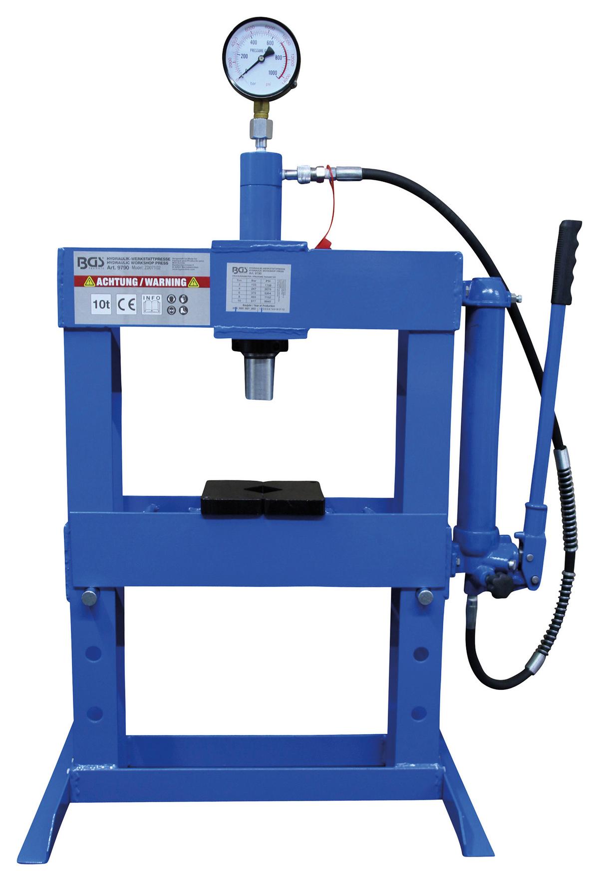 Hydraulik-Werkstattpresse 9790 - Blau, Basics (69/102/40cm)