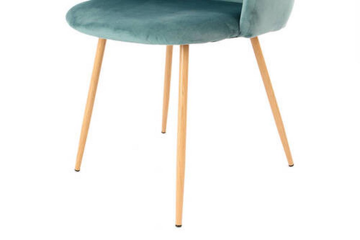 Schalenstuhl Celina Grün Gepolstert 2er-Set - Grün, Design, Kunststoff/Textil (54/84/56cm) - Kayoom