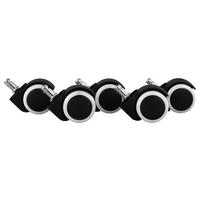 Bürostuhlrollen ø 5 cm Schwarz/Weiß 5er-Set - Weiß, Basics, Kunststoff (5cm) - MID.YOU