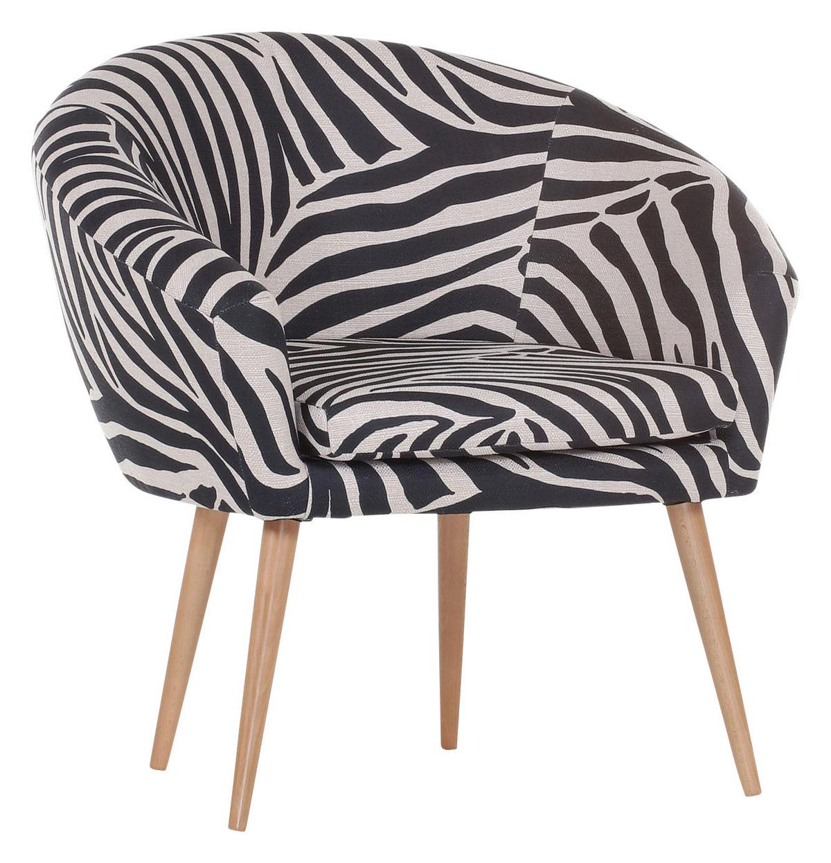 Sessel Tiptoe - Schwarz/Naturfarben, Design, Textil (73/73/66cm) - Livetastic