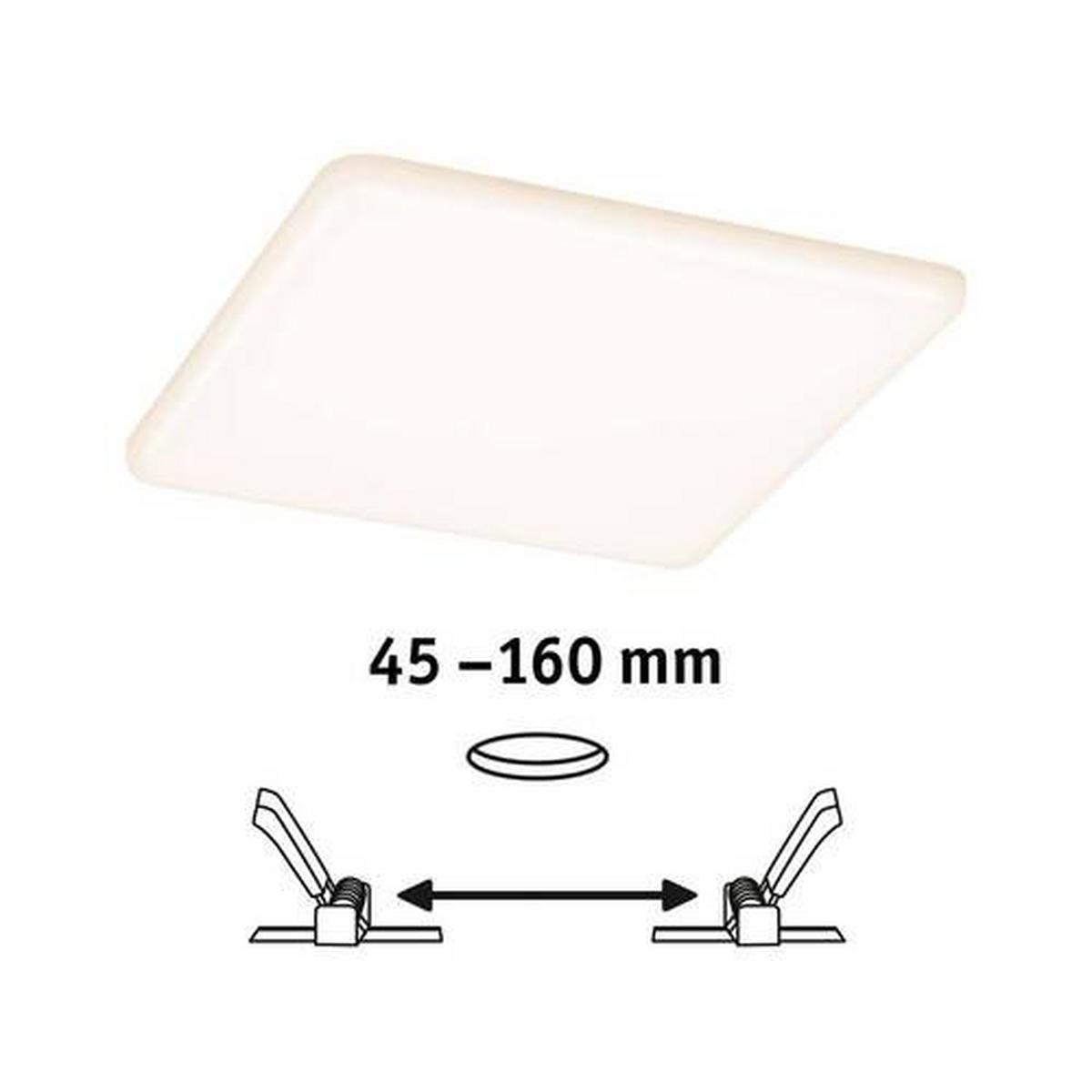 Led-paneel L: 18,5 Cm Dimmbar - Weiß, Design, Kunststoff (18,5/18,5/1cm) - Paulmann
