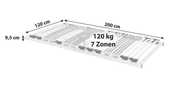 Lattenrost Primatex 250 verstellbar 120x200 cm 7 Zonen - (120/200cm) - Primatex