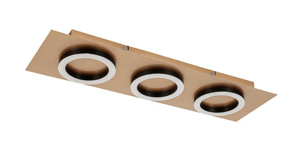 STROPNÉ LED SVIETIDLO EMILORE - čierna/cappuccino, Modern, kov/plast (60/18/5,1cm) - Mömax