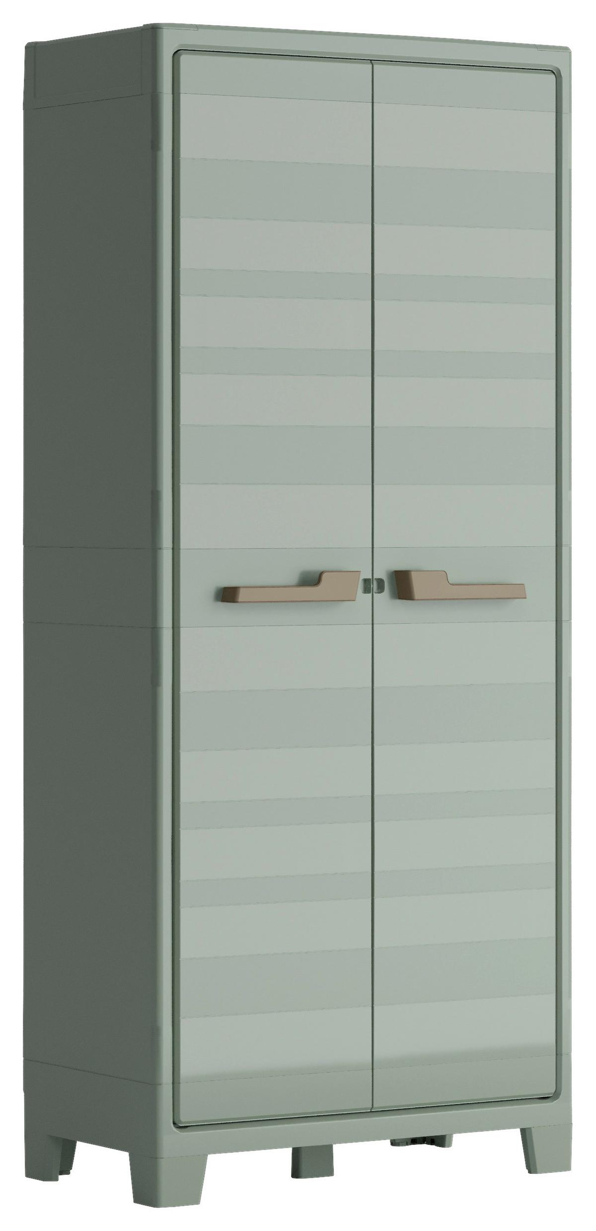 Werkzeugschrank E-Com Planet Outdoor 44x1852x80 cm - Jadegrün, Design, Kunststoff (80/182/44cm) - Keter