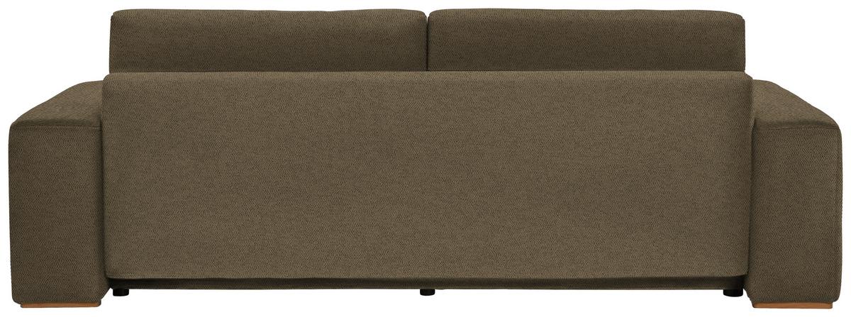Schlafsofa Vouge Grün Bettkasten, B: 255 Cm - Buchefarben/Schwarz, KONVENTIONELL, Textil (255/86/123cm) - Livetastic