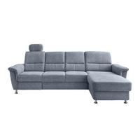 Ecksofa mit Relaxfunktion Parole Hellblau Chenille - Chromfarben/Hellblau, KONVENTIONELL, Textil (292/165cm) - Livetastic