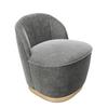 Polstersessel Stella Vintage-Look Samt Anthrazit - Anthrazit, KONVENTIONELL, Textil (67/70/71cm) - Playboy