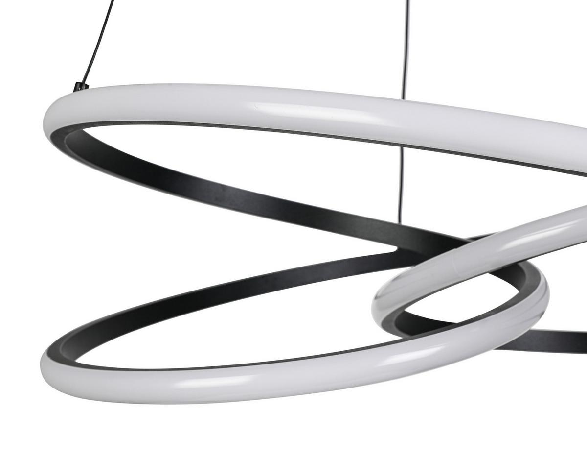 ZÁVESNÉ LED SVIETIDLO MOFER -AKT- - čierna, Modern, kov/plast (50/120cm) - Premium Living
