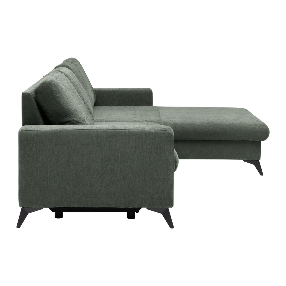 Rohová sedačka SUNNY, obojstranná, sivozelená - sivozelená, Modern, textil (290/87/178cm) - Mömax
