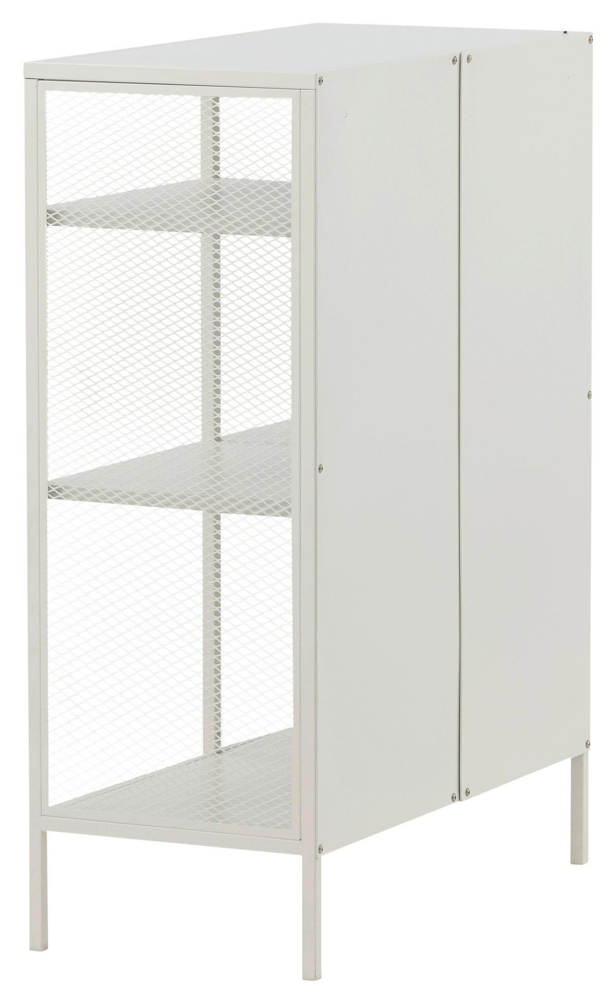 Bücherwand Misha - Weiß, Design, Metall (80/110/40cm) - Livetastic