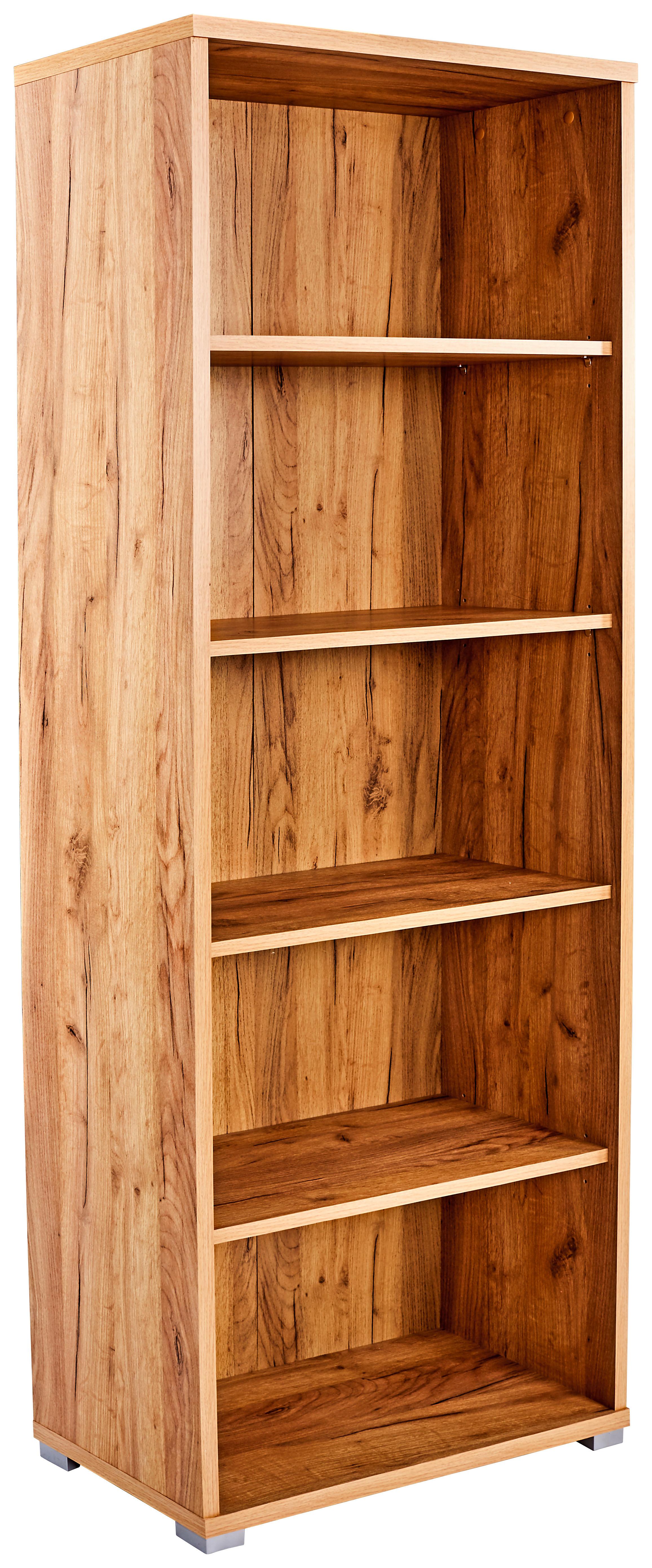 Aktenregal Profi Eiche Dekor B 75 Cm - Chromfarben/Eichefarben, MODERN, Holzwerkstoff (75/185/35cm) - Ondega