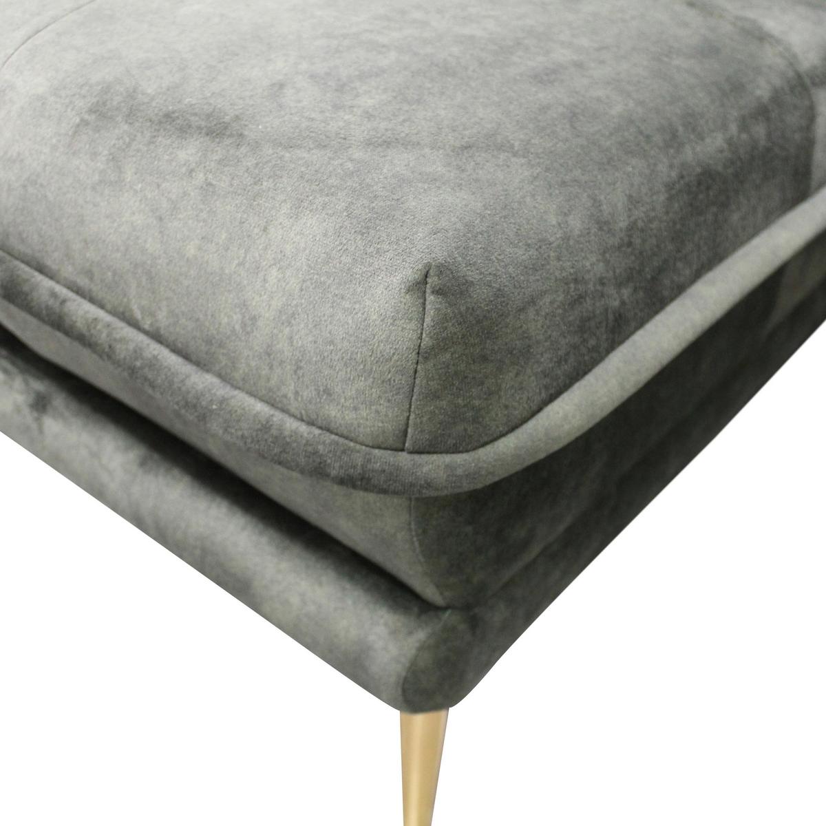 Ecksofa Whisper Grün S: 196x264 cm - Goldfarben/Grün, Design, Textil (196/264cm) - MID.YOU