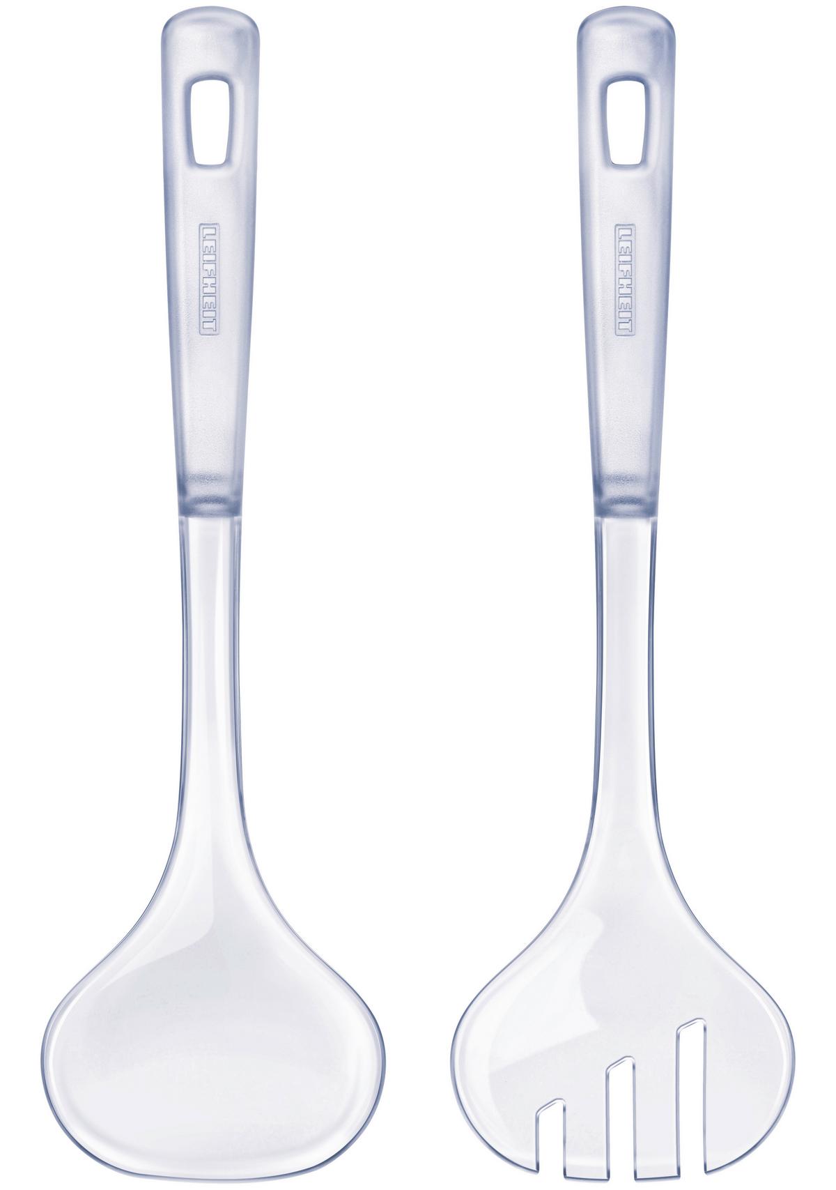 Salatbesteck Aus Kunststoff 2--Teilig., Transparent - Transparent, Basics, Kunststoff (9/30cm) - Leifheit