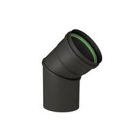 Ofenrohr Knie 45 Grad Ø 8 cm Schwarz Keramikbeschichtet - Schwarz, MODERN, Metall (8cm)