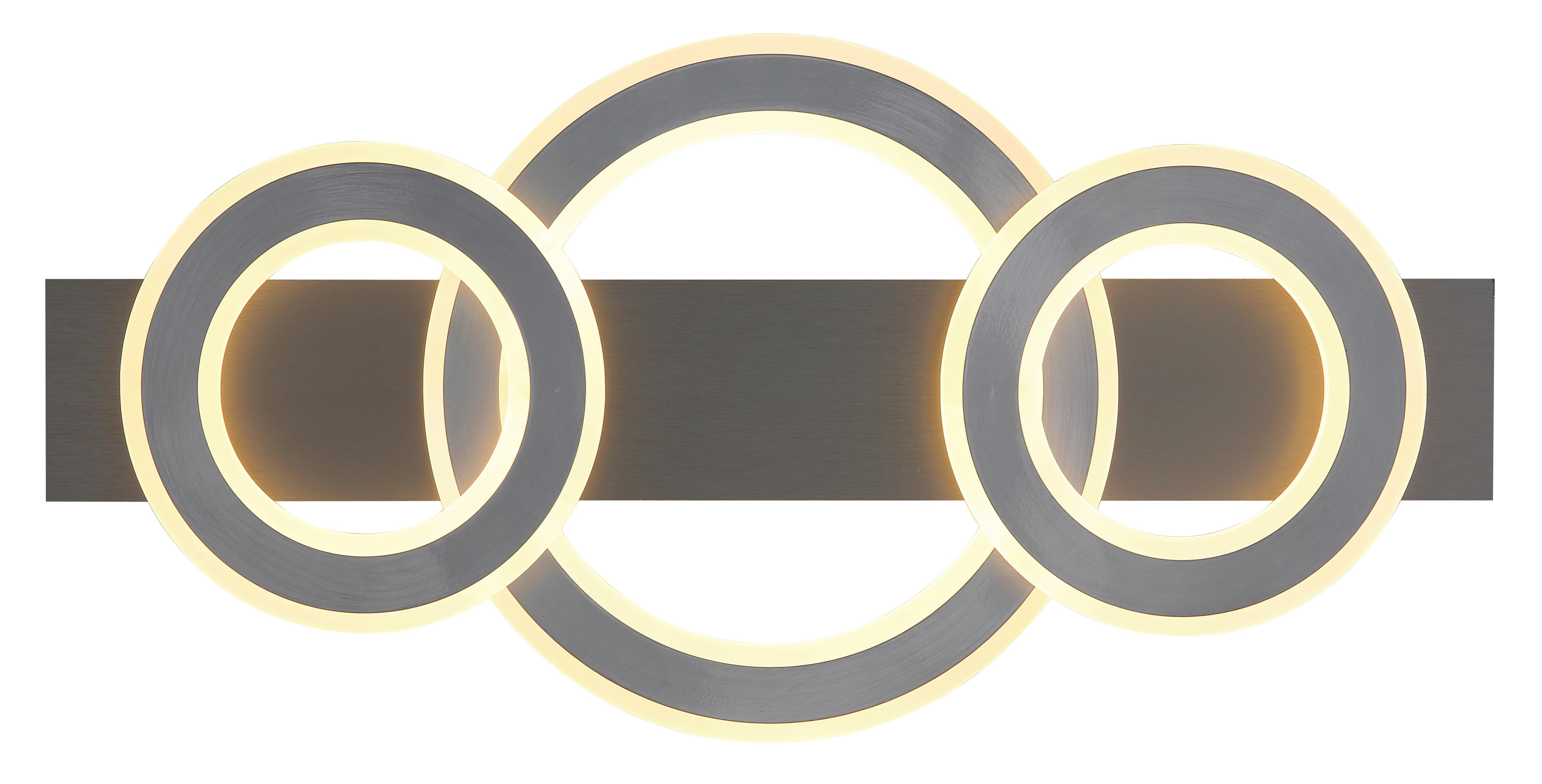 Led-deckenleuchte, 3000k 48034-50 Jayden - Anthrazit/Opal, Design, Kunststoff/Metall (73/35/7cm) - Globo