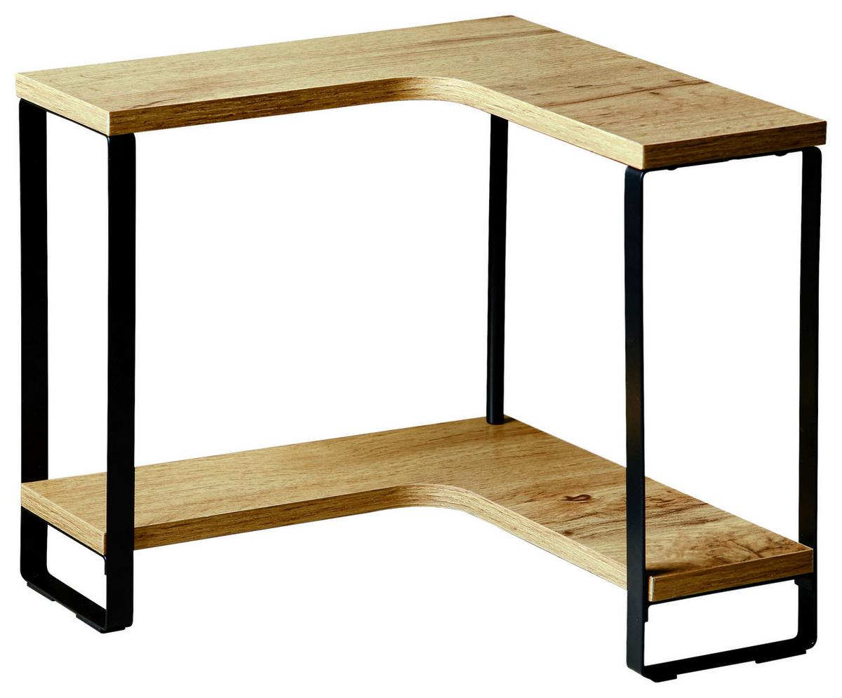 Eckregal Eck Küchenregal - Eichefarben/Schwarz, KONVENTIONELL, Holzwerkstoff (30/30cm) - Kesper