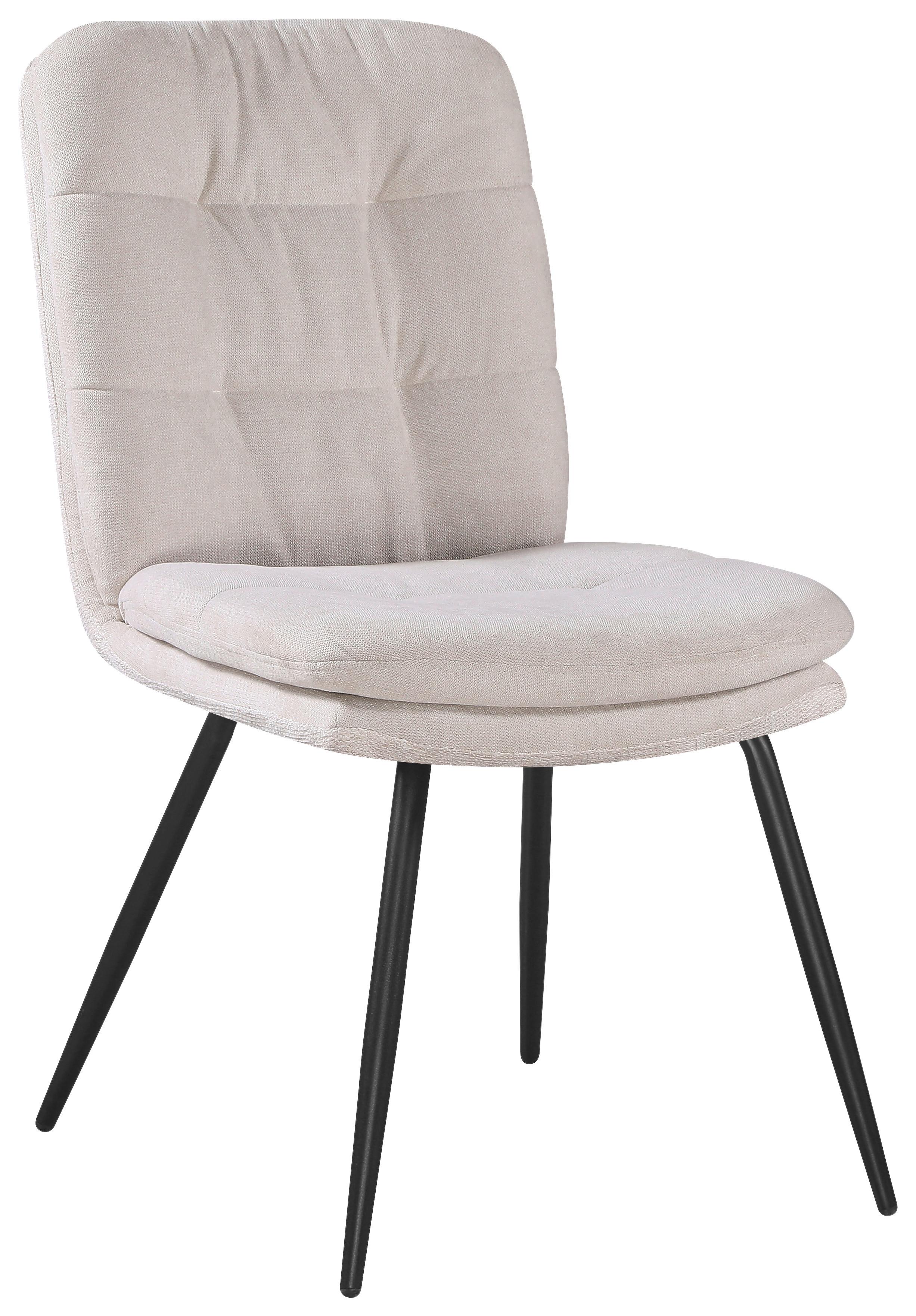 ŽIDLE NOVA - černá/béžová, Moderní, kov/textil (48/89/67cm) - Premium Living