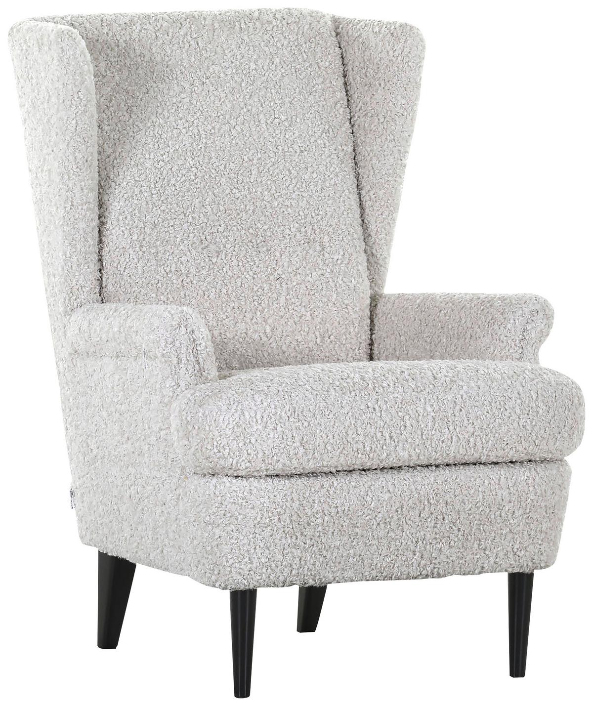 Ohrensessel Versailles Schlammfarben B: 72 cm - Schlammfarben/Dunkelbraun, Design, Textil (72/104/85cm) - MID.YOU