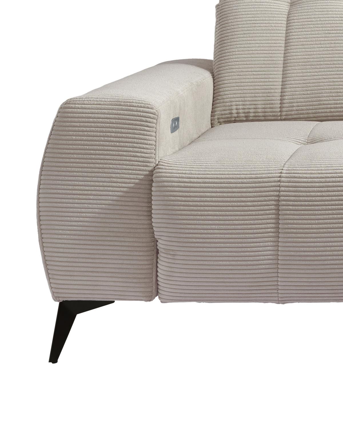 Ecksofa Mit Usb Anschluss Sano, Beige, S: 261x200 Cm - Beige/Schwarz, MODERN, Textil (261/200cm) - Livetastic
