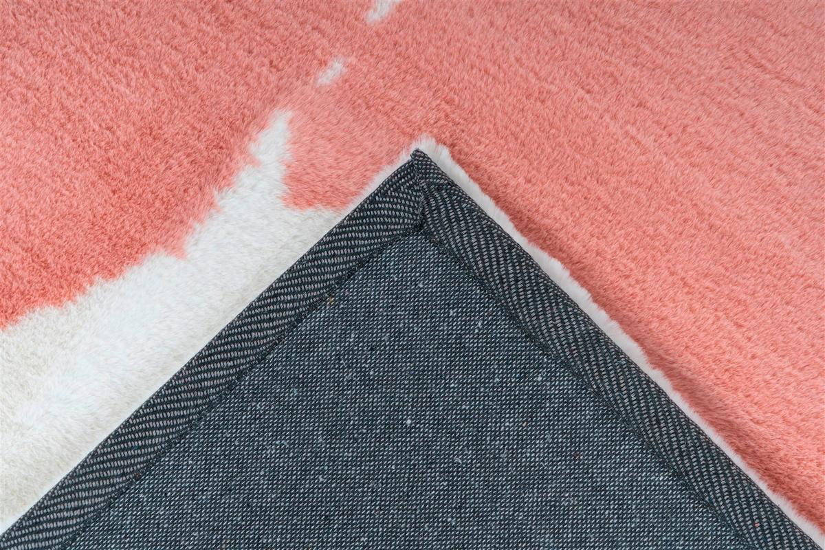 Hochflorteppich Rabbit Animal Rosa/weiß, 160x230 Cm - Rosa/Weiß, KONVENTIONELL, Textil (160/230cm)